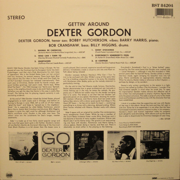 Dexter Gordon : Gettin' Around (LP, Album, RE)