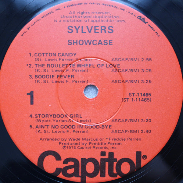 The Sylvers : Showcase (LP, Album)