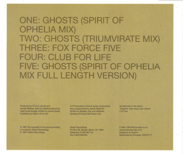Chris & James Featuring Sally Rodgers : Ghosts (CD, Single)