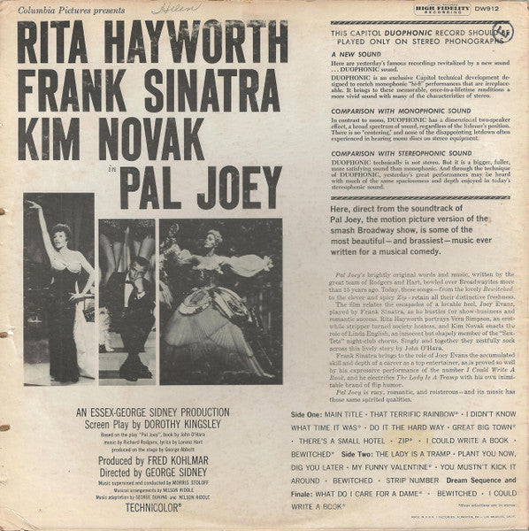 Rodgers & Hart, Rita Hayworth, Frank Sinatra, Kim Novak (2) : Pal Joey (LP, Album, Duo)