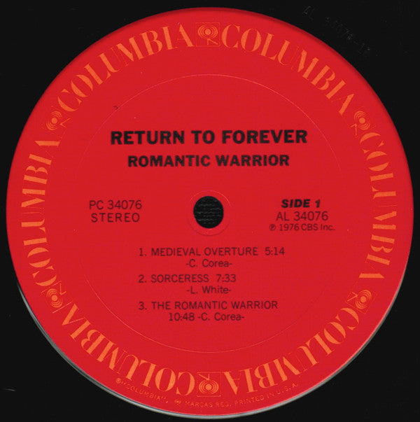 Return To Forever : Romantic Warrior (LP, Album, Pit)