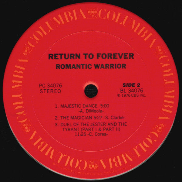 Return To Forever : Romantic Warrior (LP, Album, Pit)