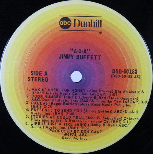 Jimmy Buffett : A1A (LP, Album, Pit)