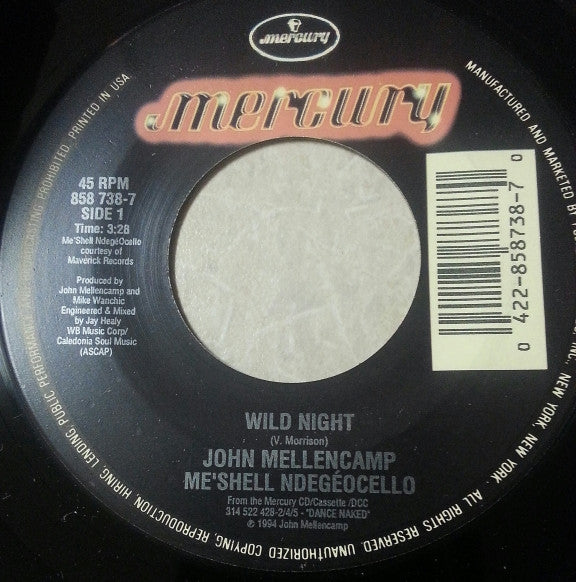 John Mellencamp* / Me'Shell NdegéOcello : Wild Night (7", Single)