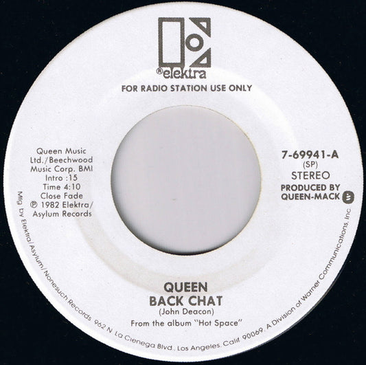 Queen : Back Chat (7", Single, Promo, SP)