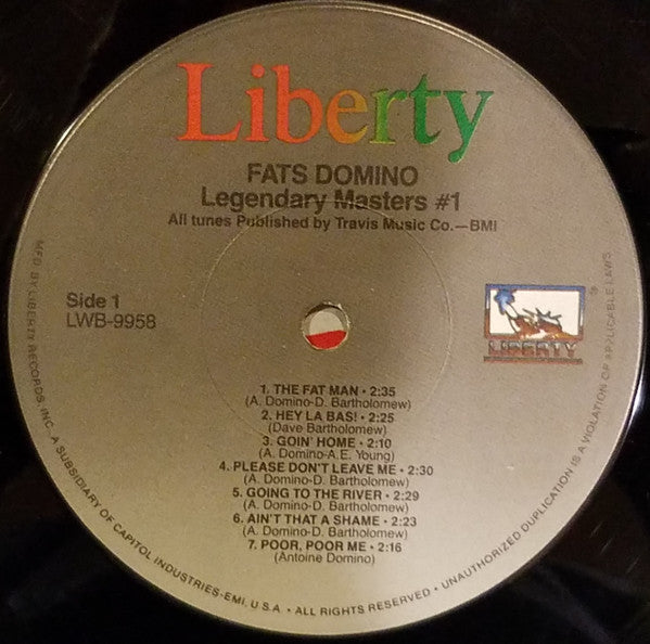 Fats Domino : Fats Domino/Legendary Masters #1 (2xLP, Comp, RE, Gat)