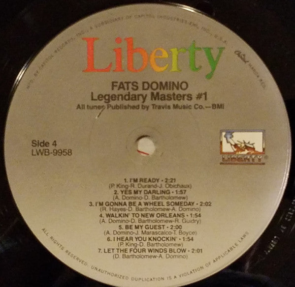 Fats Domino : Fats Domino/Legendary Masters #1 (2xLP, Comp, RE, Gat)