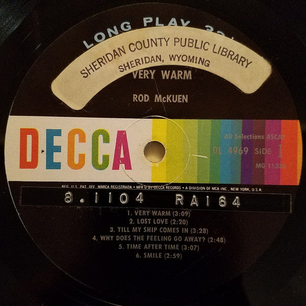 Rod McKuen : Very Warm  (LP, Comp, Mono)