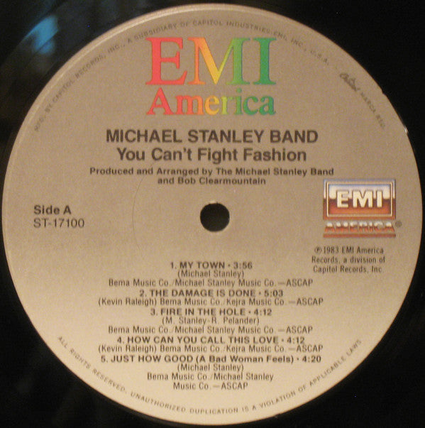 Michael Stanley Band : You Can't Fight Fashion (LP, Album, Win)