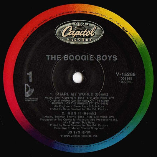 The Boogie Boys* : Share My World / Run It (12")