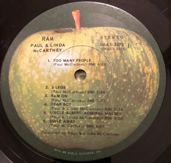 Paul And Linda McCartney* : Ram (LP, Album, Gat)