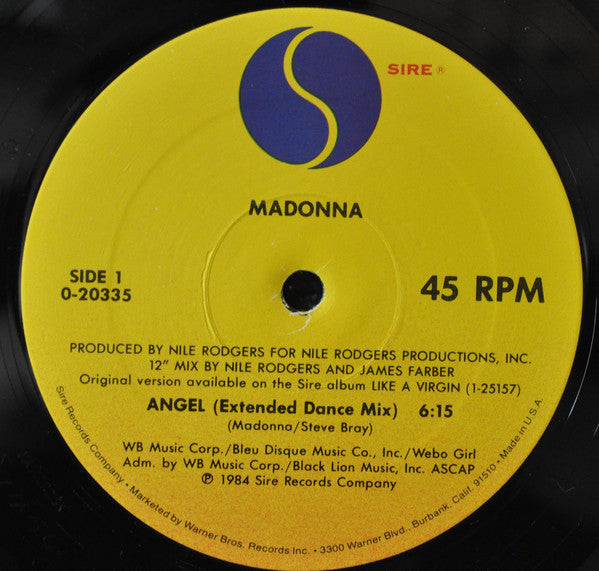 Madonna : Angel (12", Maxi, All)
