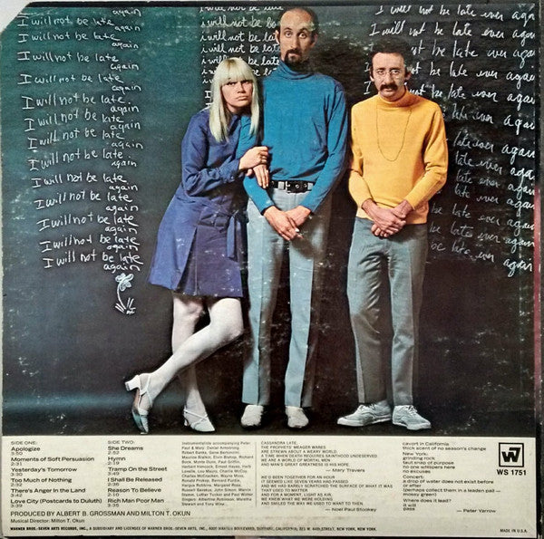 Peter, Paul & Mary : Late Again (LP, Album, San)