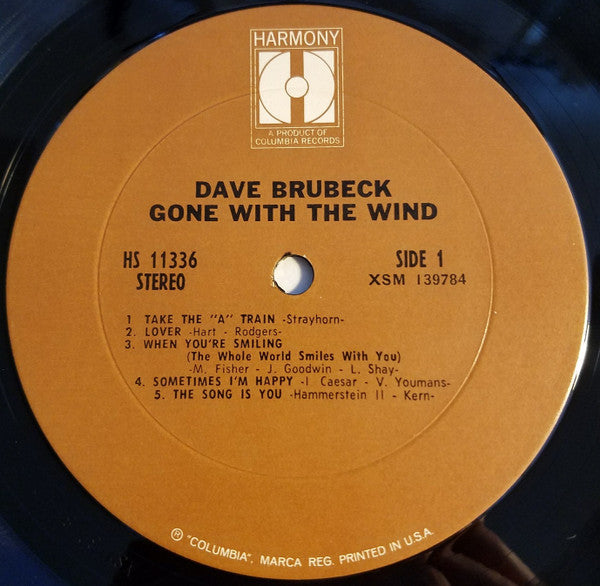 Dave Brubeck : Gone With The Wind (LP, Comp, Ter)