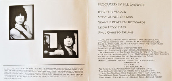 Iggy Pop : Instinct (CD, Album, RP, PMD)