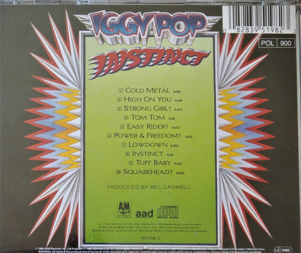 Iggy Pop : Instinct (CD, Album, RP, PMD)