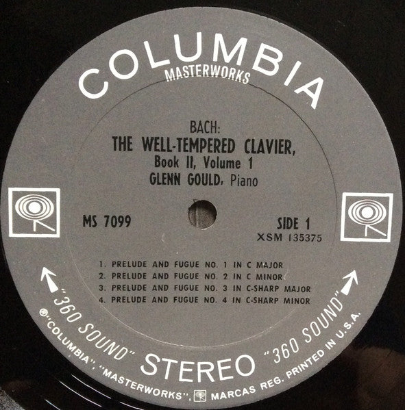 Bach*, Glenn Gould : The Well-Tempered Clavier Book 2, Preludes And Fugues 1-8 (LP)