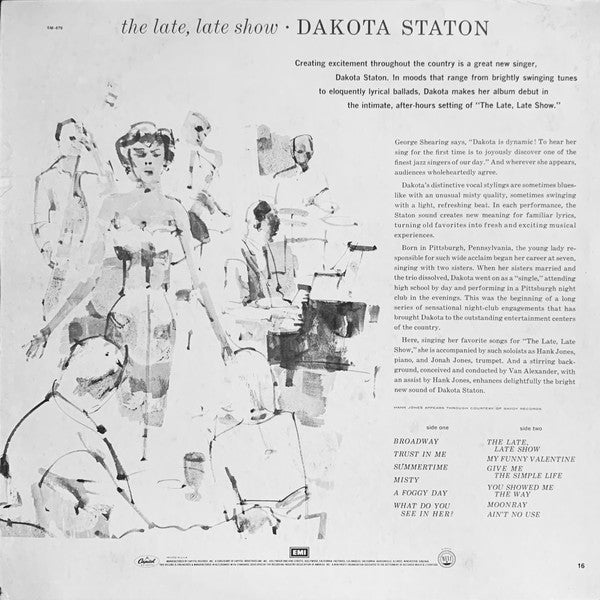 Dakota Staton : The Late, Late Show (LP, Album, RE)