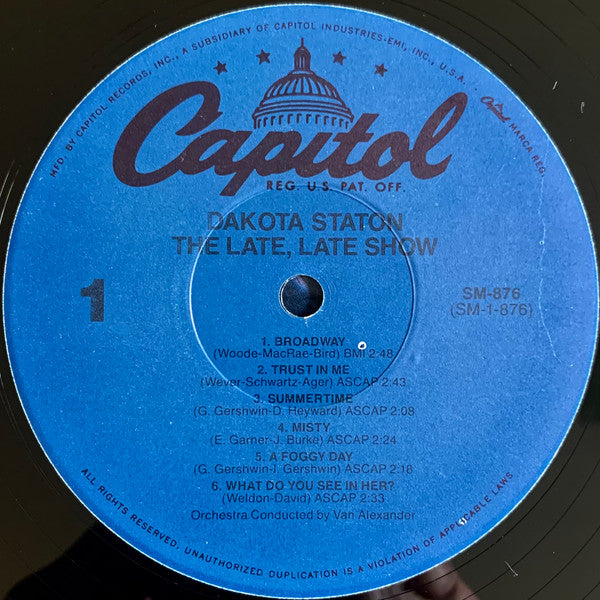 Dakota Staton : The Late, Late Show (LP, Album, RE)