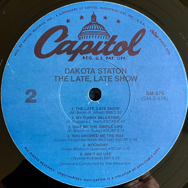 Dakota Staton : The Late, Late Show (LP, Album, RE)
