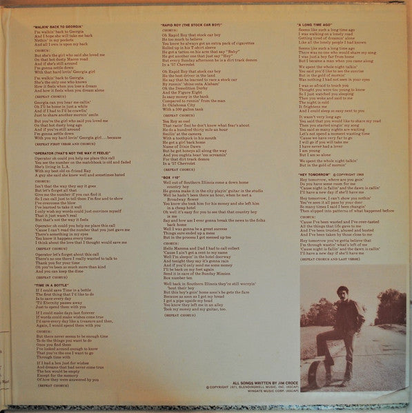 Jim Croce : You Don't Mess Around With Jim (LP, Album, Gat)