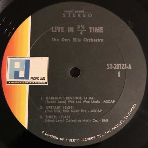 The Don Ellis Orchestra : Live In 3⅔/4 Time (LP, Album)