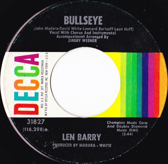 Len Barry : 1 - 2 - 3 (7", Single, ✤ G)