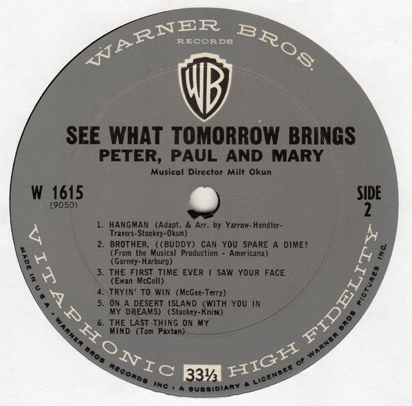 Peter, Paul And Mary* : See What Tomorrow Brings (LP, Album, Mono, Ter)