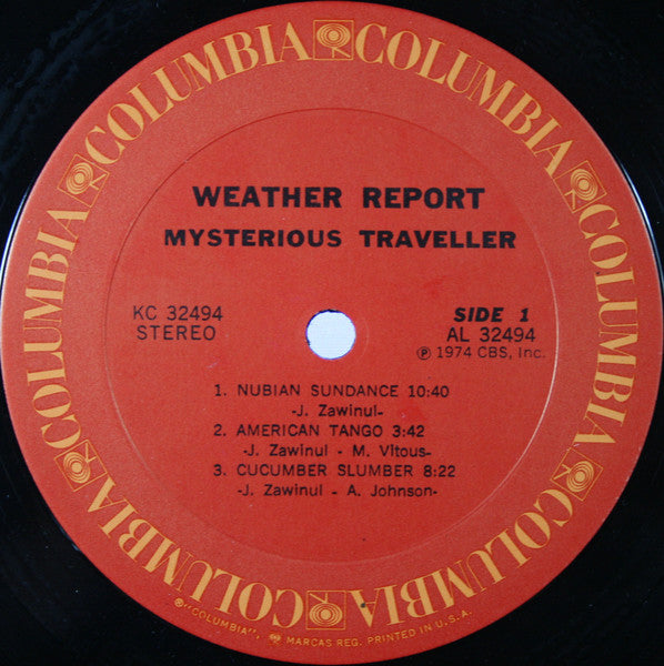 Weather Report : Mysterious Traveller (LP, Album, Ter)