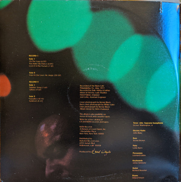 Grover Washington, Jr. : Live At The Bijou (2xLP, Album, San)