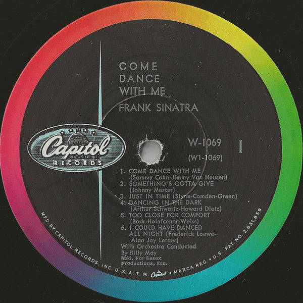 Frank Sinatra : Come Dance With Me! (LP, Album, Mono, RP, Scr)