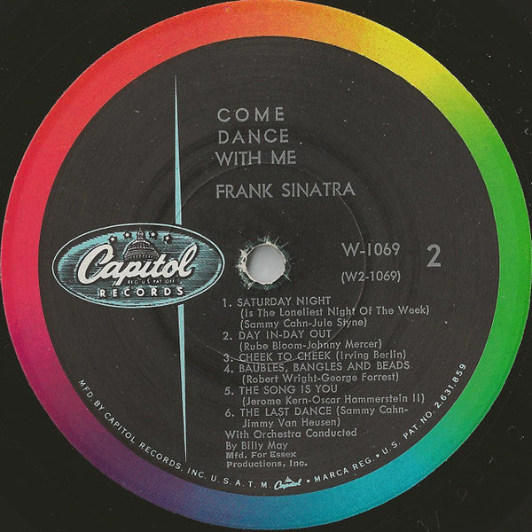 Frank Sinatra : Come Dance With Me! (LP, Album, Mono, RP, Scr)