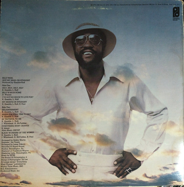 Billy Paul : Got My Head On Straight (LP, Album, Ter)