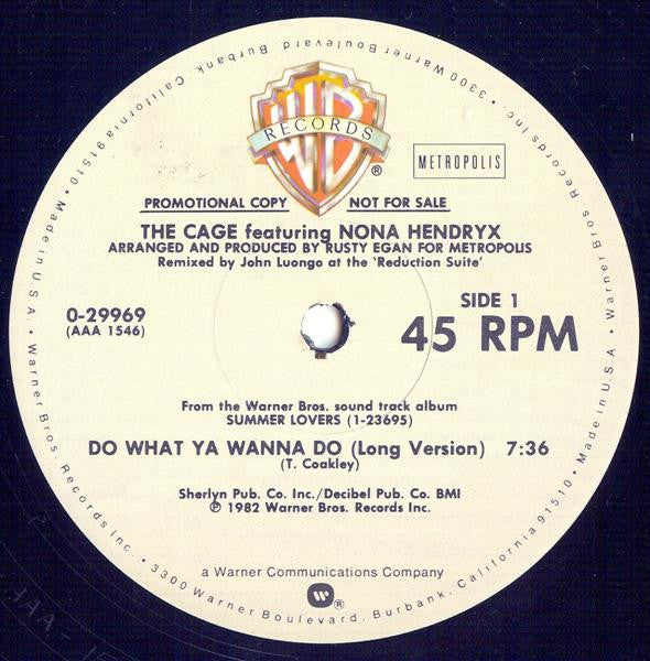 The Cage Featuring Nona Hendryx : Do What Ya Wanna Do (12", Promo)