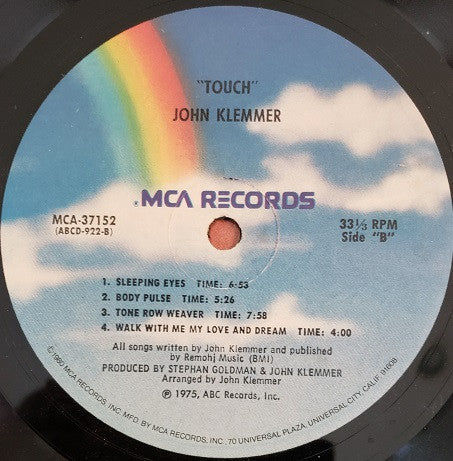 John Klemmer : Touch (LP, Album, RE, Pic)