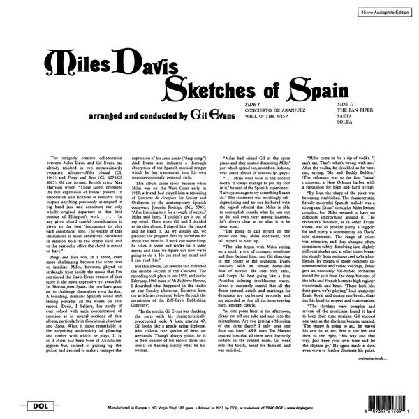 Miles* : Sketches Of Spain (LP, Album, Ltd, Num, RE, 180)