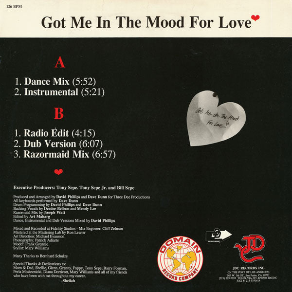 Sheilah Chambers : Got Me In The Mood For Love (12")