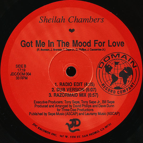 Sheilah Chambers : Got Me In The Mood For Love (12")
