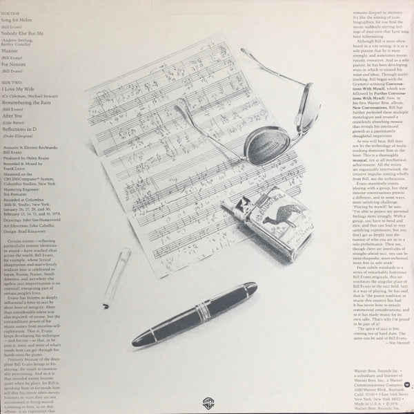 Bill Evans : New Conversations (LP, Album, Wak)