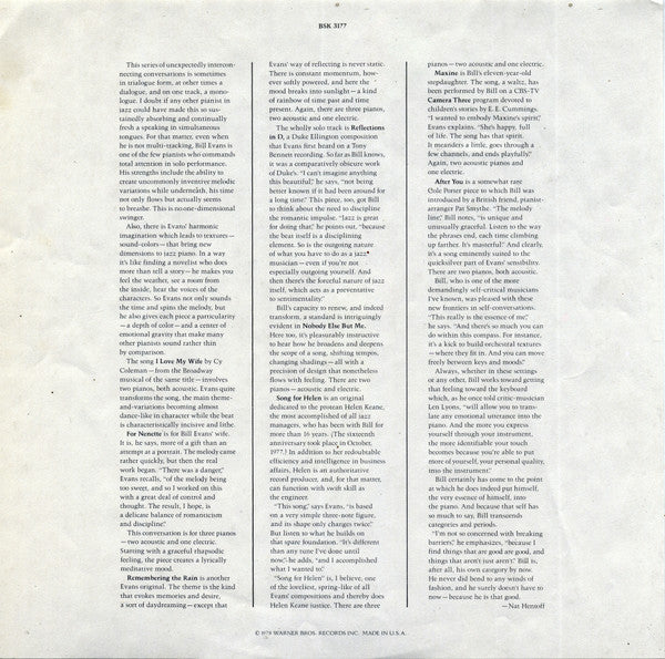 Bill Evans : New Conversations (LP, Album, Wak)