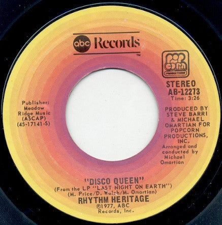 Rhythm Heritage : Theme From Starsky & Hutch / Disco Queen (7", Single)