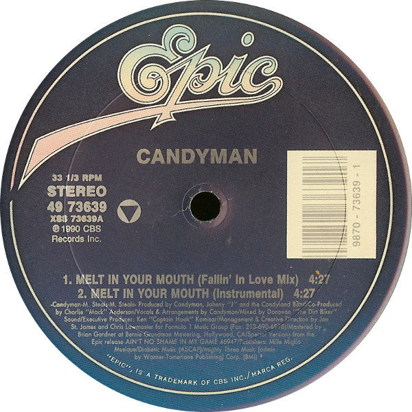 Candyman : Melt In Your Mouth (12", Single)