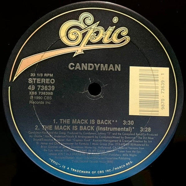 Candyman : Melt In Your Mouth (12", Single)