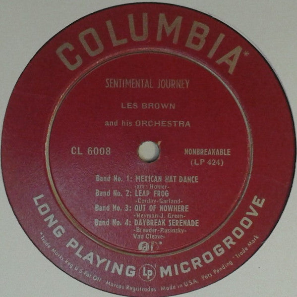 Les Brown And His Orchestra : Sentimental Journey (10")