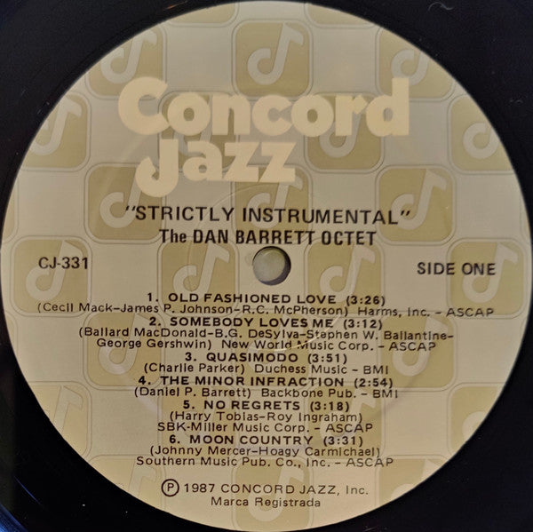 The Dan Barrett Octet : Strictly Instrumental (LP, Album)