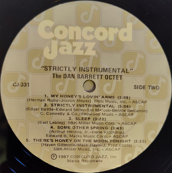 The Dan Barrett Octet : Strictly Instrumental (LP, Album)