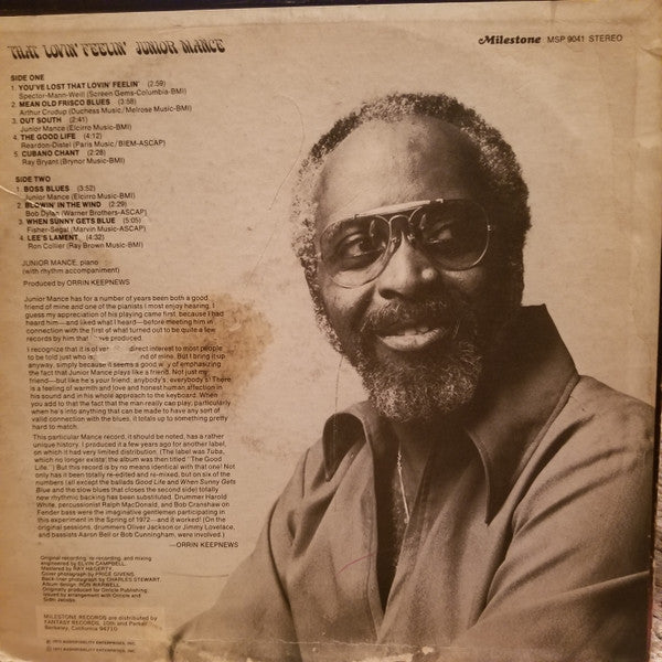 Junior Mance : That Lovin' Feelin' (LP, Album)