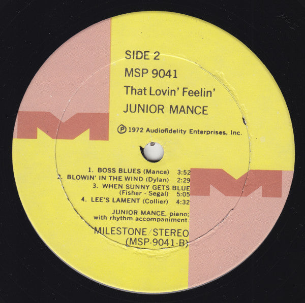 Junior Mance : That Lovin' Feelin' (LP, Album)