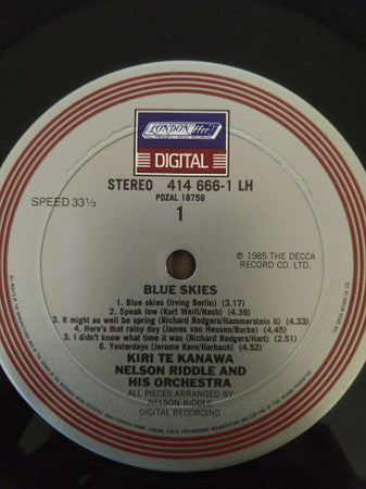 Kiri*, Nelson Riddle And His Orchestra : Blue Skies (LP, Album)