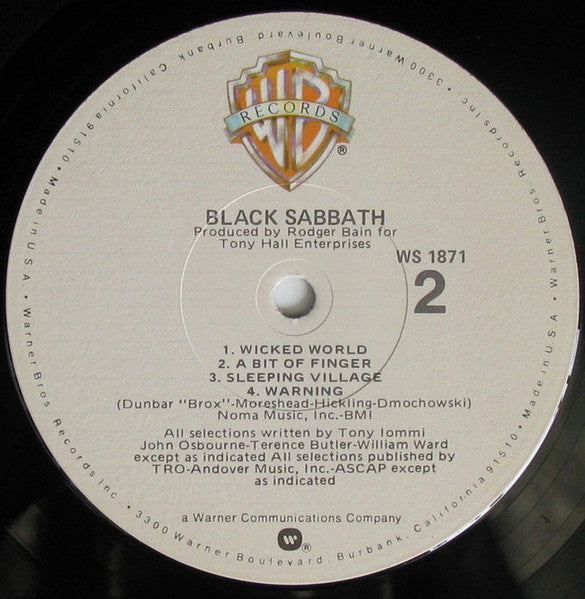 Black Sabbath : Black Sabbath (LP, Album, RP, Win)